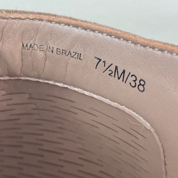 Vince Camuto Sz 7.5 Suede Cutout Ankle Wrap Heel - Picture 9 of 14